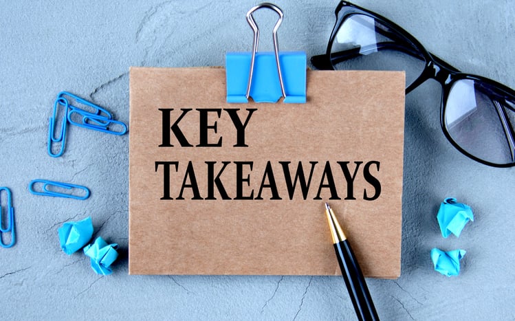 Sign that says Key Takeaways Sign that says Key Takeaways